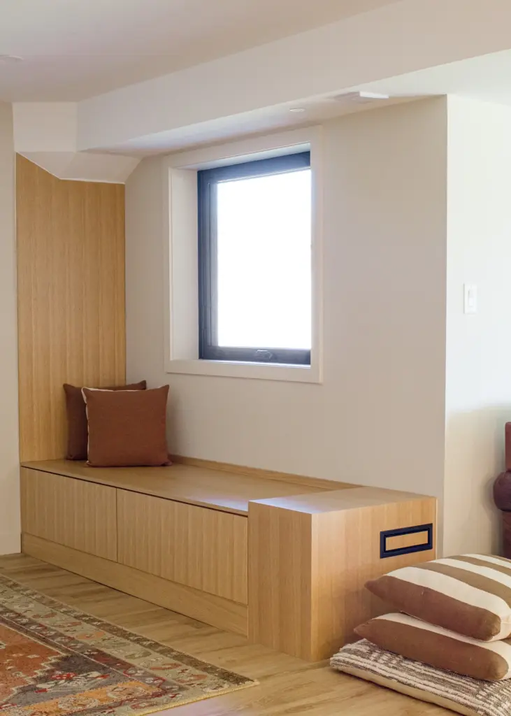 60 Hillhurst storage bench beside window