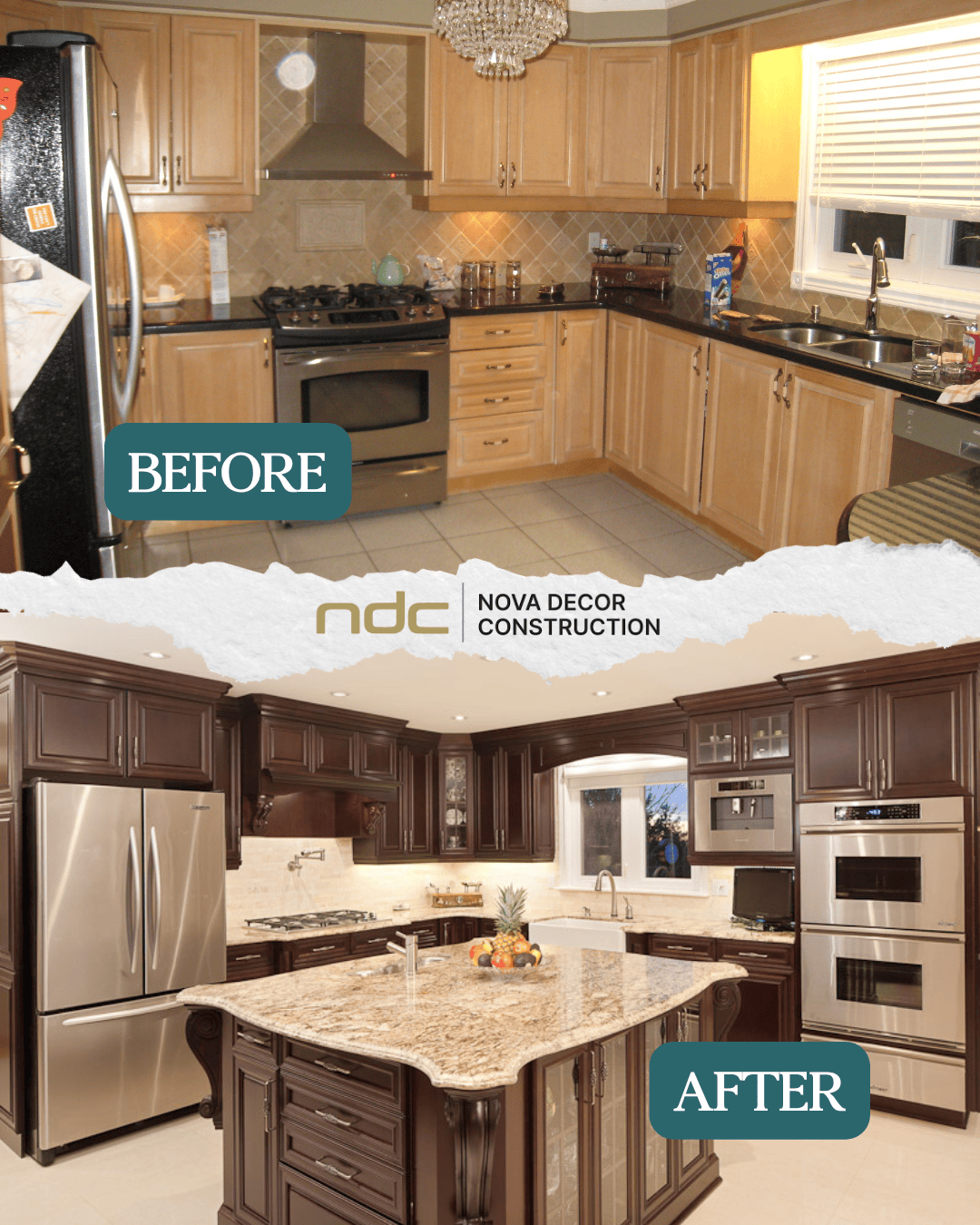Stouffville renovation before and after Nova Decor